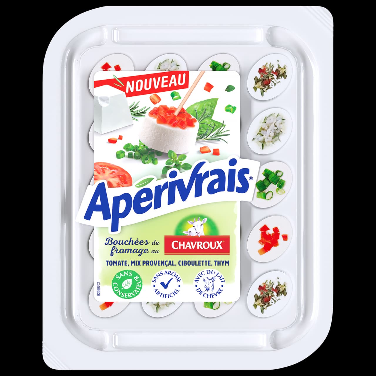 APERIVRAIS BOUCHEES DE FROMAGE AU CHAVROUX 100G