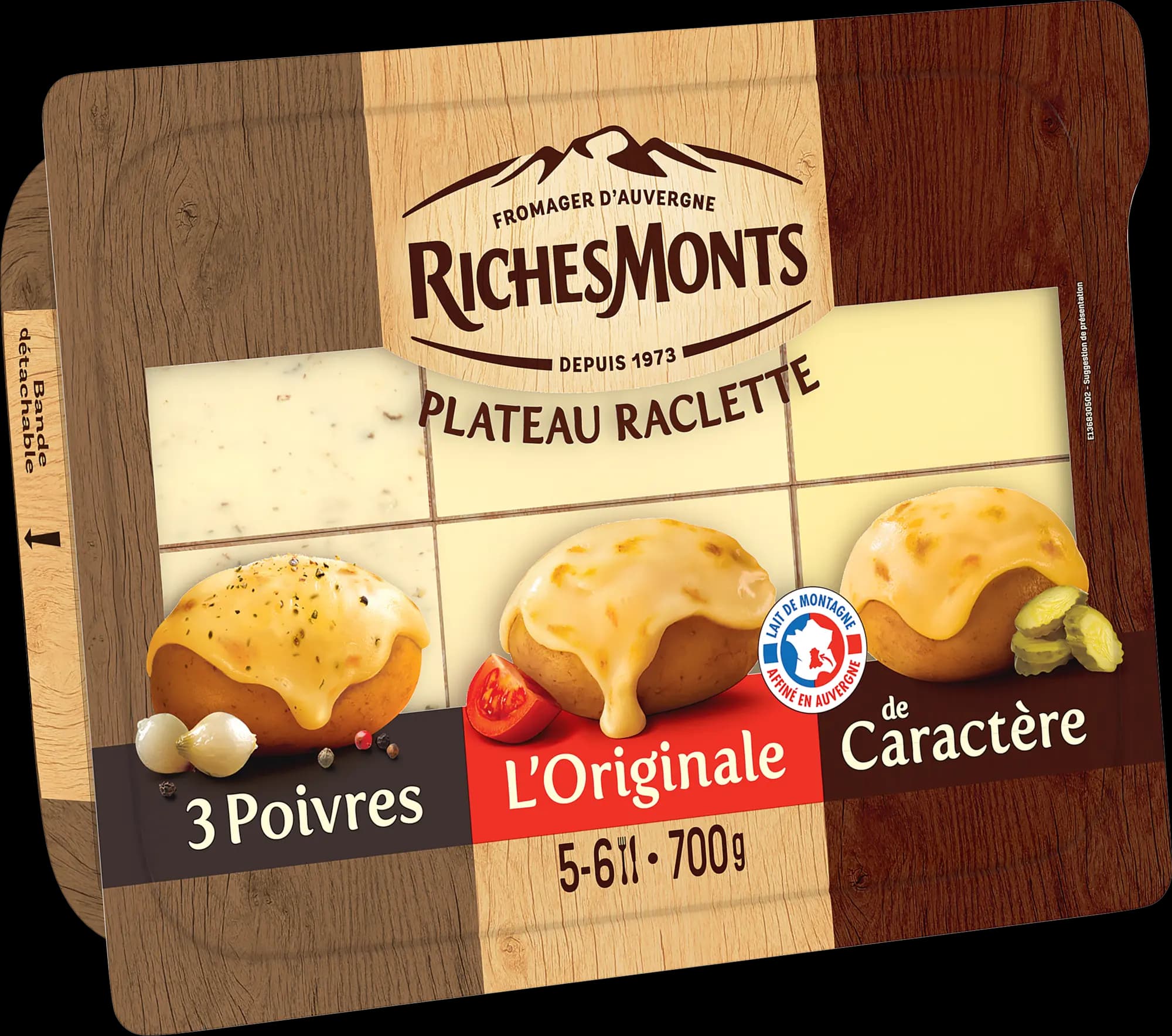 RICHES MONTS PLATEAU ASSORTIMENT RACLETTE TRANCHET