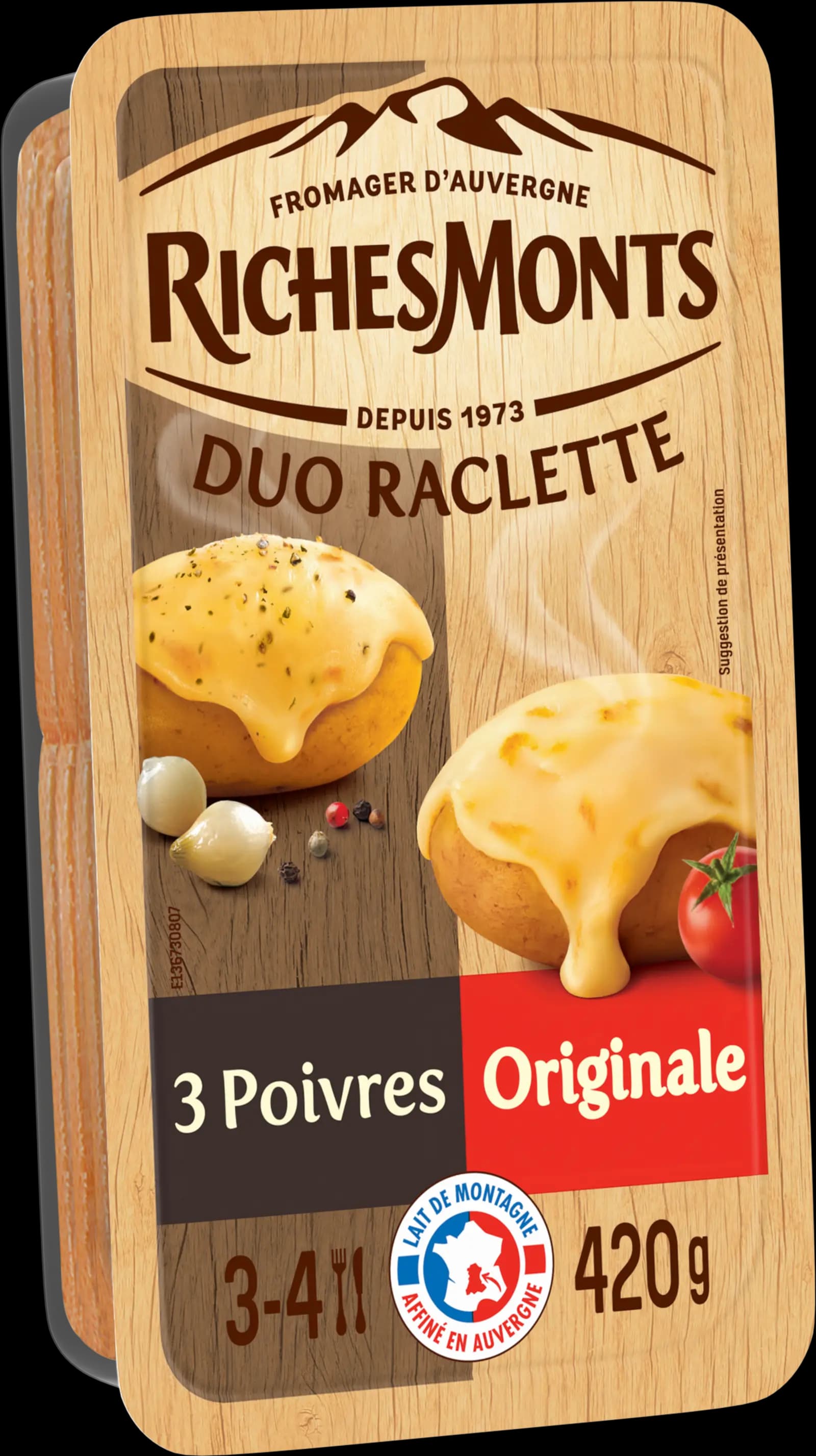 RICHES MONTS RACLETTE TRANCHETTES DUO ORIGINALE &