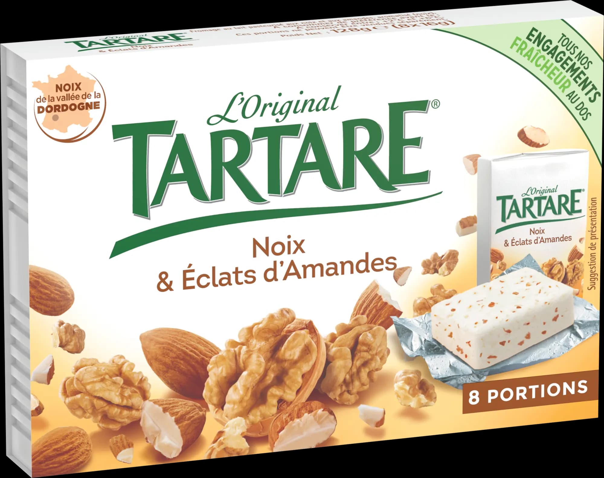 TARTARE® NOIX & ECLATS D’AMANDES 8 PORTIONS 128G