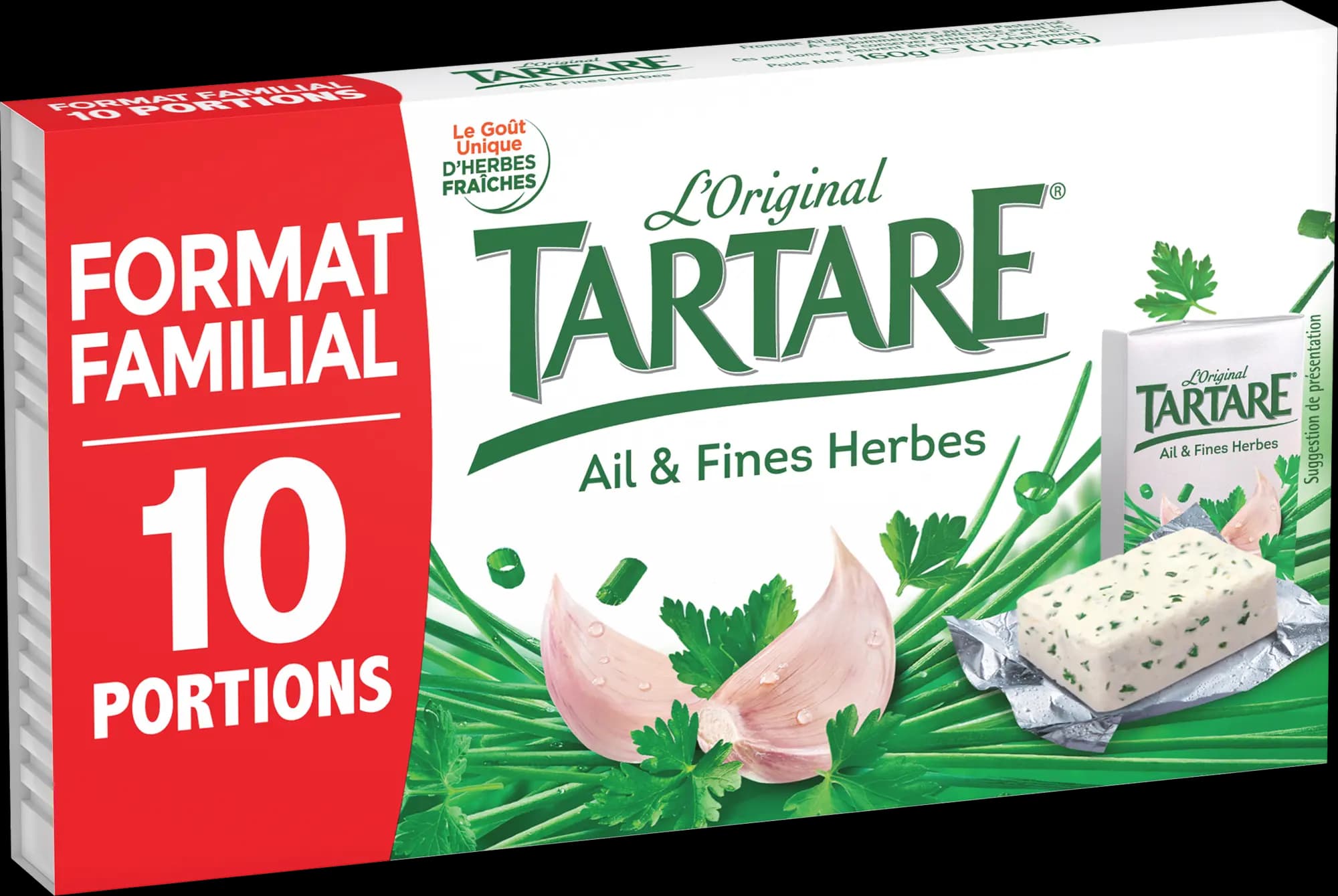 TARTARE® AIL & FINES HERBES 10 PORTIONS 160G