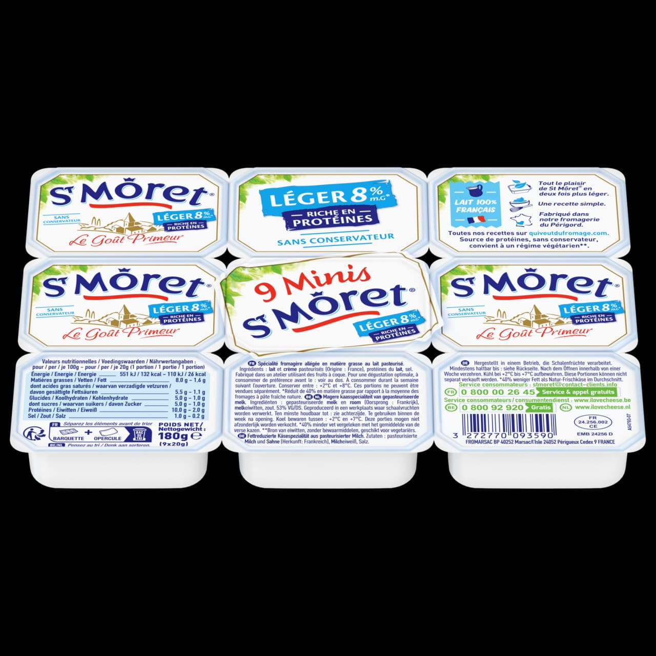 ST MORET LEGER NATURE 9 PORTIONS 180G