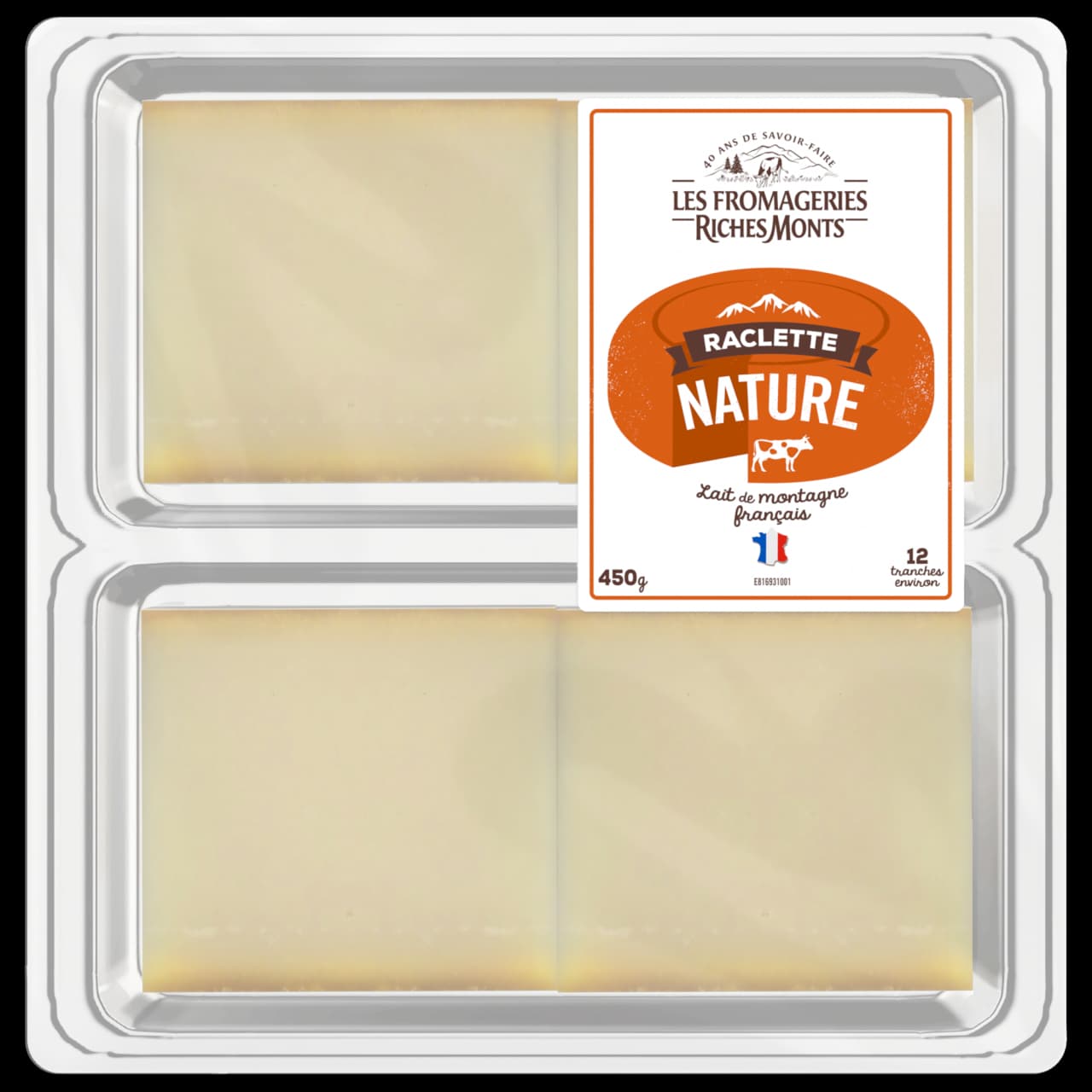 RICHES MONTS PLATEAU RACLETTE NATURE SELECTION COUPE 450G