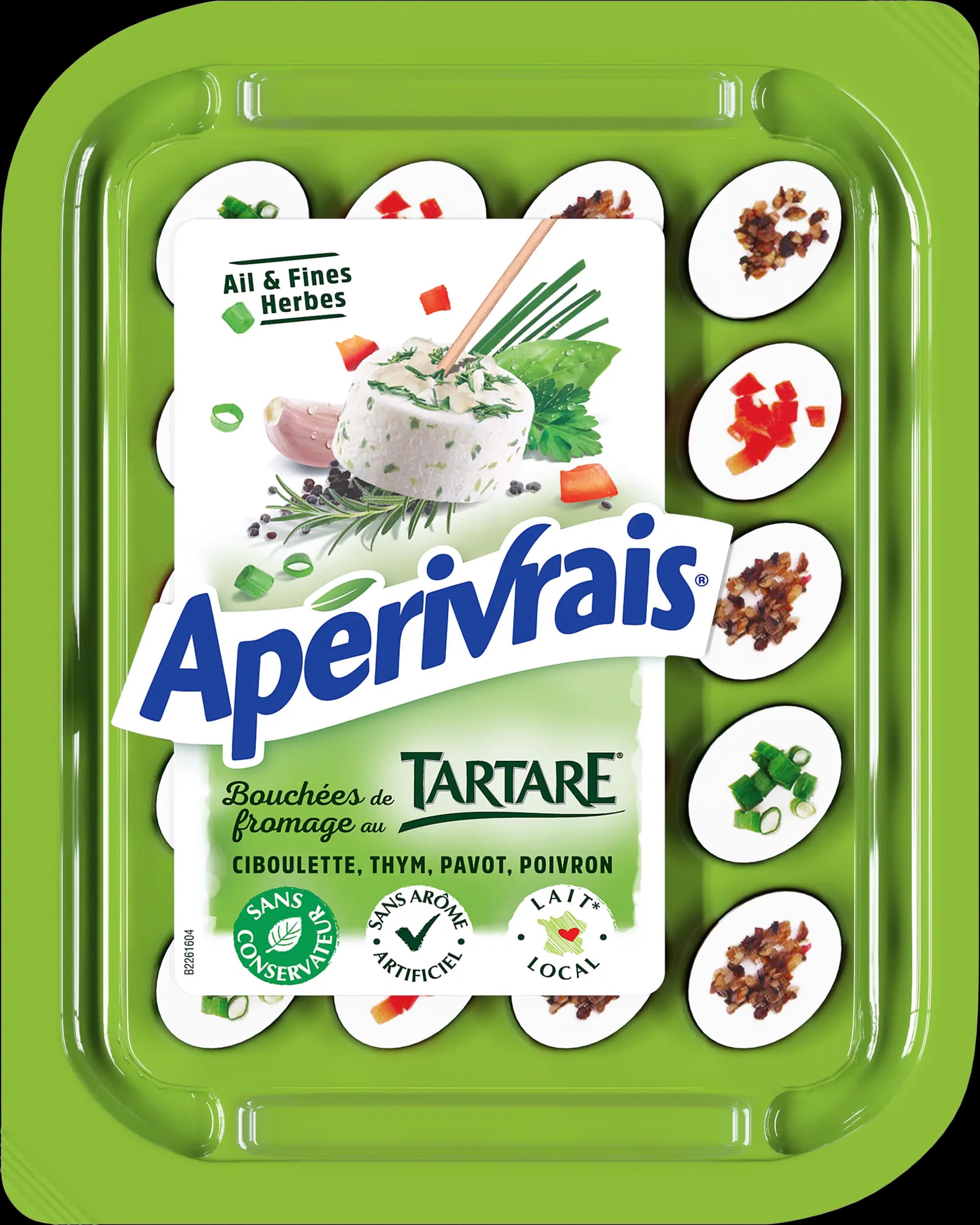 APERIVRAIS TARTARE AIL ET FINES HERBES 100G